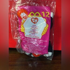 NIPNWT Ty Beanie Babies Teenie Beanie Chip the Cat from McDonald’s